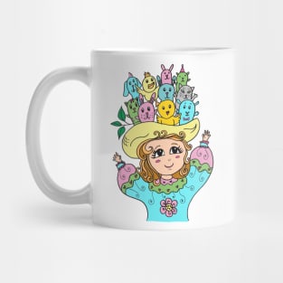 Girl with hat friends Mug